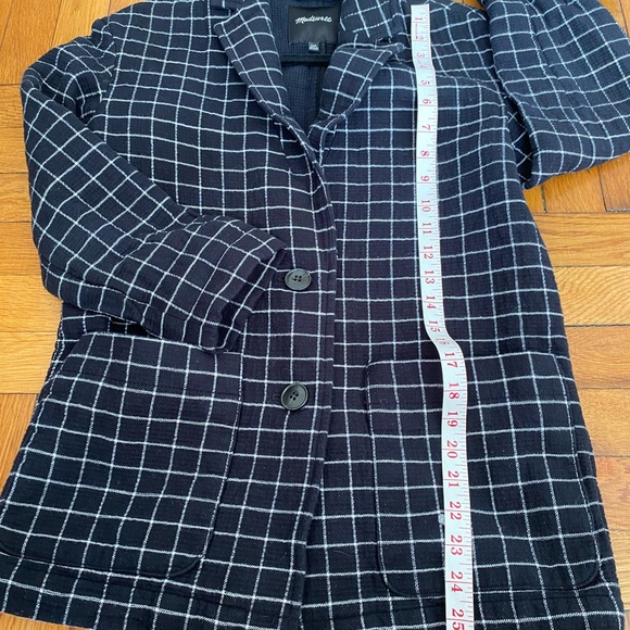 Madewell - Waffleback Shaw Blazer in Windowpane - Size XXS - Picture 12 of 13